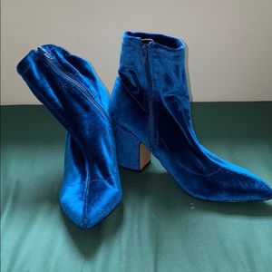 Velvety Blue Boots